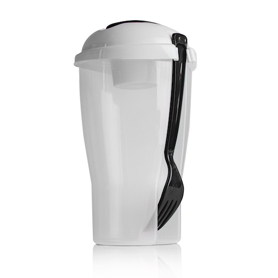 Food container- Salad container 850ml f(BPA FREE Polypropylene) Black lid